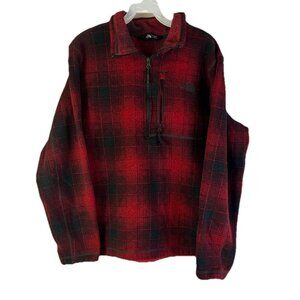The North Face Quarter Zip Sweatshirt Jacket Buffalo Plaid